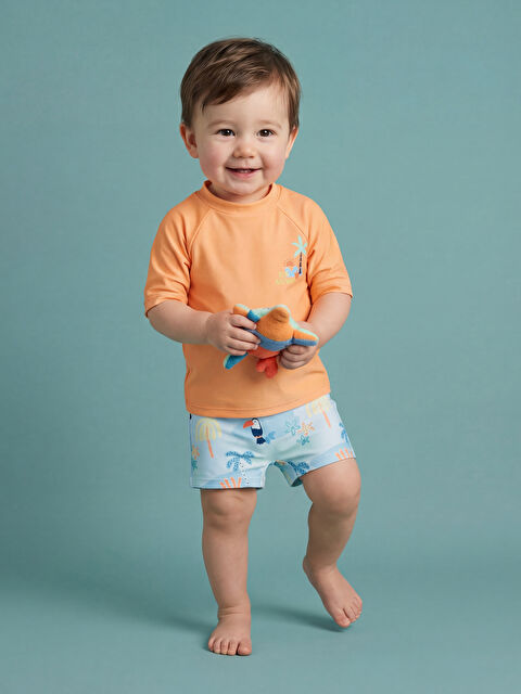 LCW baby Baskılı Erkek Bebek Mayo Takımı