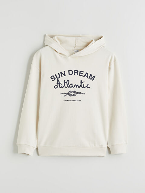 LCW Kids Kapüşonlu Baskılı Erkek Çocuk Sweatshirt - S6BO29Z4-FT0