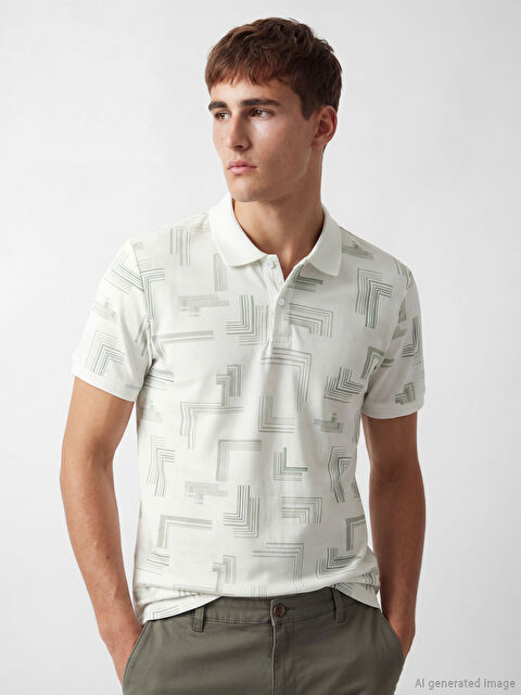 LCW Vision Polo Yaka Desenli Erkek Tişört