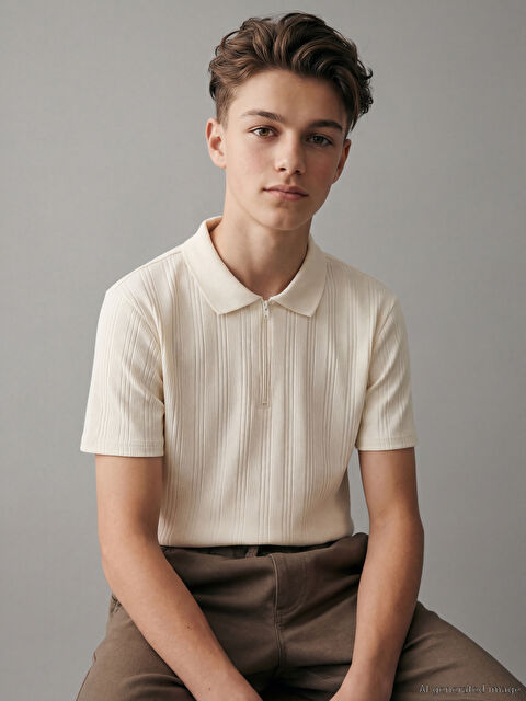 LCW Kids Polo Yaka Erkek Çocuk Tişört - S6BO40Z4-FT0