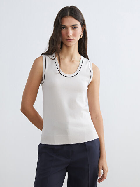 LCWAIKIKI Classic Women's U-Neck Knit Sweater - S6BO75Z8-CXU