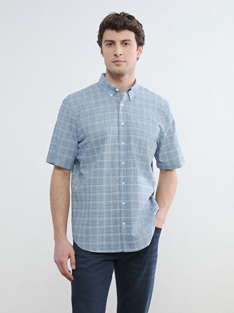 LCWAIKIKI Classic Рубашка в клетку стандартного кроя для мужчин