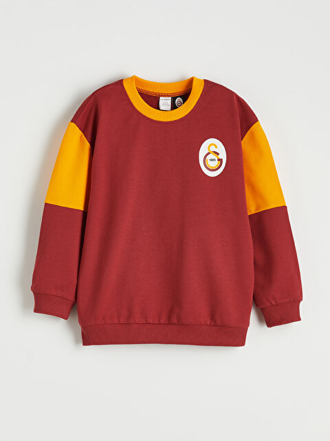 LCW baby Bisiklet Yaka Galatasaray Baskılı Erkek Çocuk Sweatshirt - S6BP90Z1-VAD