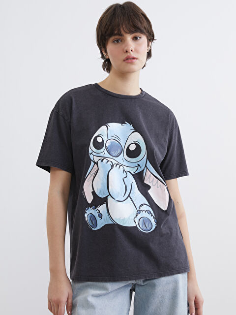 XSIDE Crew Neck Stitch Printed Women's T-Shirt - S6BQ27Z8-VDL