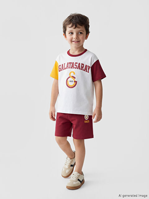 LCW Kids Galatasaray Baskılı Erkek Çocuk Tişört ve Şort	