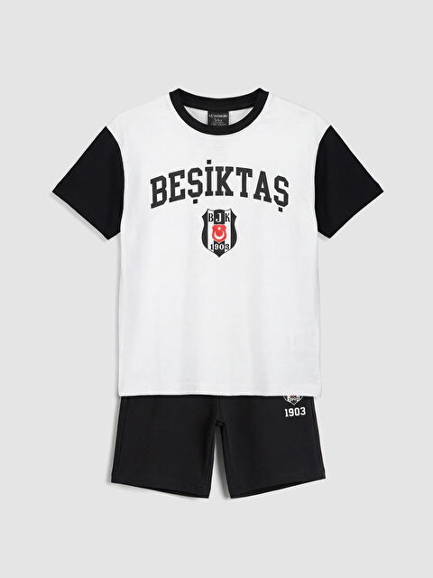 LCW Kids Beşiktaş Baskılı Erkek Çocuk Tişört ve Şort - S6BQ36Z1-Q6K
