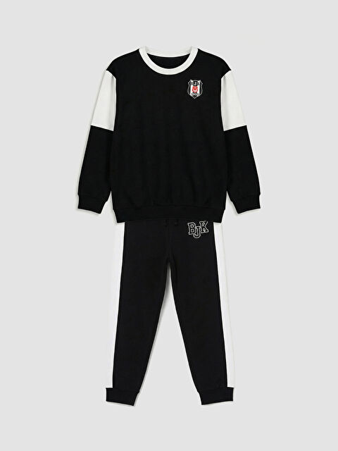 LCW Kids Beşiktaş Baskılı Erkek Çocuk Sweatshirt ve Eşofman Altı - S6BQ39Z1-CVL