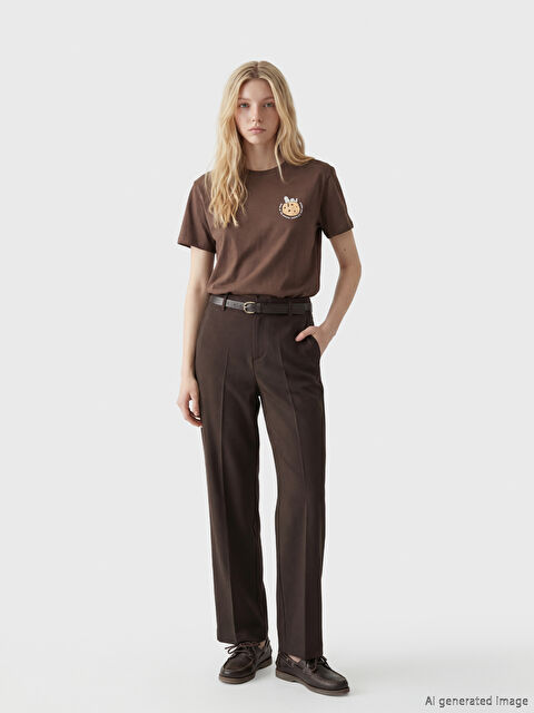 XSIDE Woman BROWN T-Shirt - S6BQ65Z8-ZP7