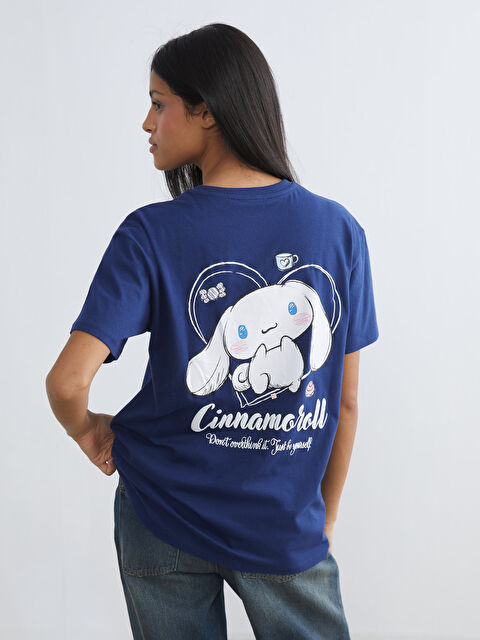 XSIDE cinnamoroll принт дөңгелек жағалы әйелдер футболкасы - S6BQ84Z8-CRP