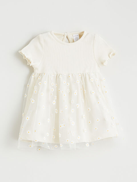 LCW baby فستان بيج فاتح / ايكرو طفلة - S6BQ87Z1-FDL