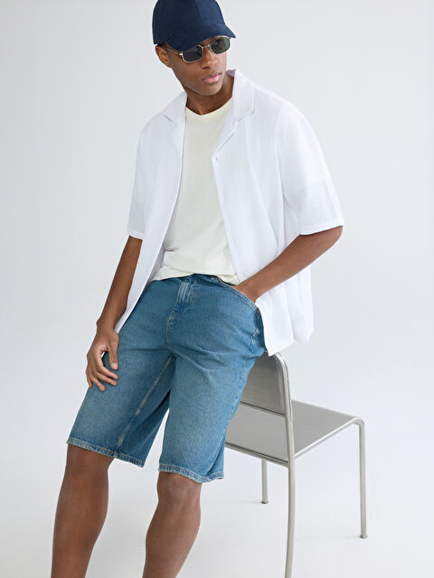 XSIDE Loose Fit Erkek Jean Şort - S6BQ99Z8-H45