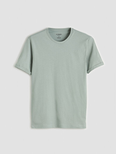 LCWAIKIKI Classic Slim Fit Bisiklet Yaka Erkek Tişört - S6BR07Z8-ZM8