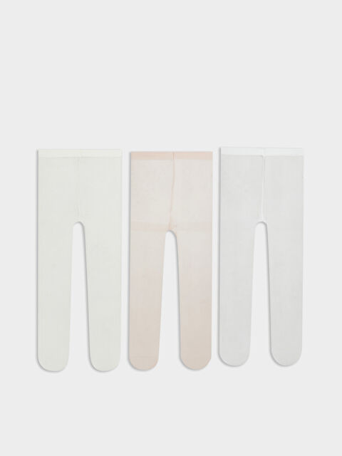 LCW baby Kız Bebek Külotlu Çorap 3'lü - S6BR58Z1-R9J
