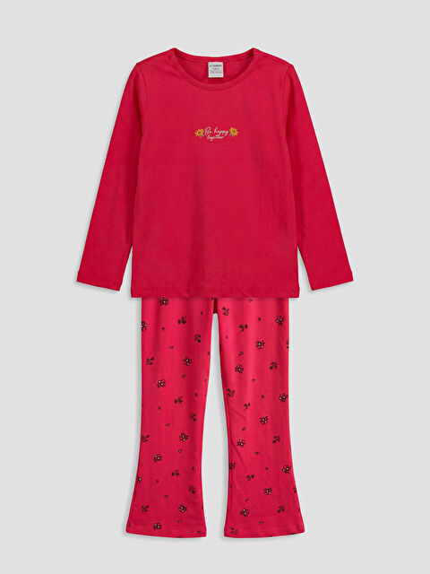 LCW Kids Floral Girls' Pyjamas Set - S6BR80Z1-R0F