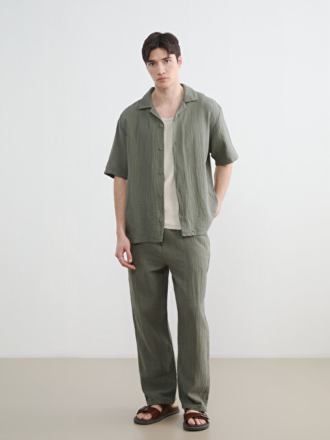 XSIDE Мужские брюки из муслина свободного кроя