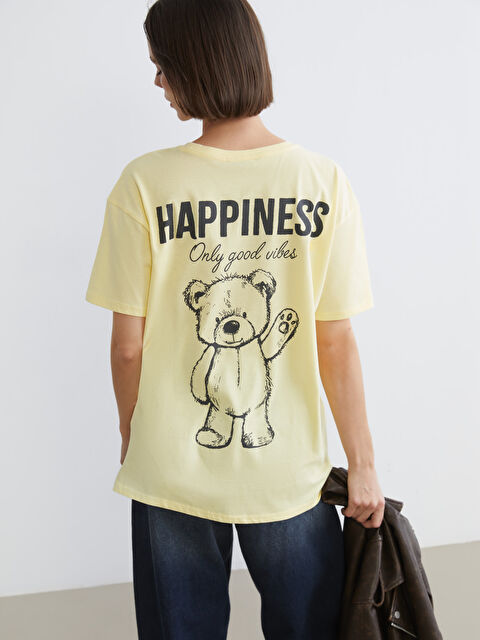 XSIDE аю суреті бар дөңгелек жағалы футболка - S6BS00Z8-Z1Y