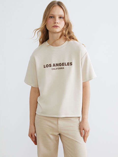 XSIDE Los Angeles Print Soft Touch Women's T-Shirt - S6BS03Z8-F0B