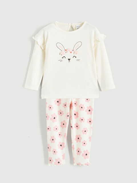 LCW baby Baby Girl BEIGE Set - S6BS74Z1-YG7