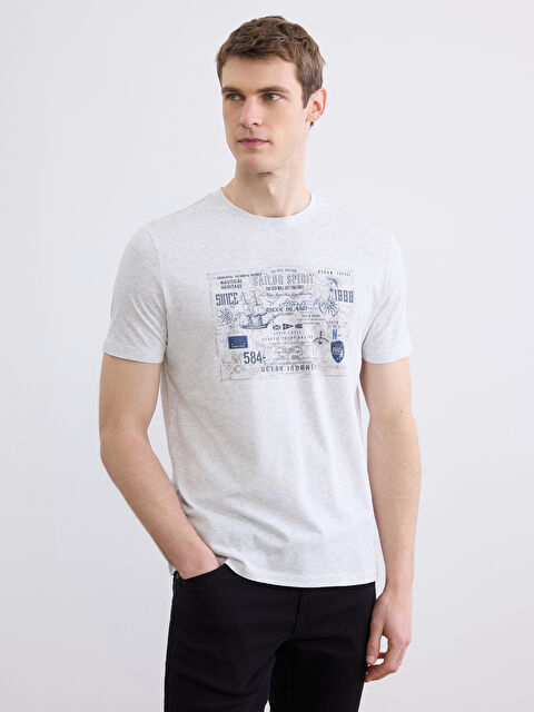 LCWAIKIKI Classic Мужчины Бежевый Футболка - S6BS75Z8-DFL