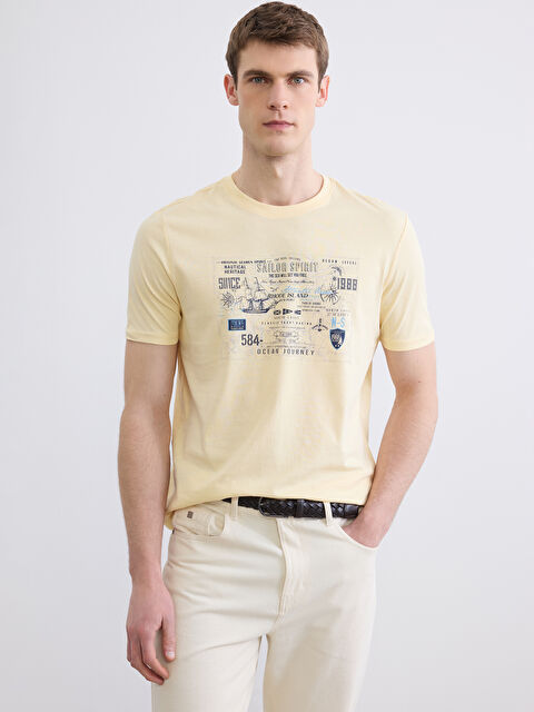 LCWAIKIKI Classic Mann GELB T-Shirt - S6BS75Z8-FDS