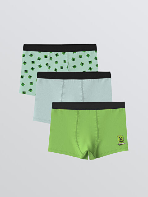 LCW Kids Minecraft Baskılı Erkek Çocuk Boxer 3'lü - S6BS86Z4-LU5