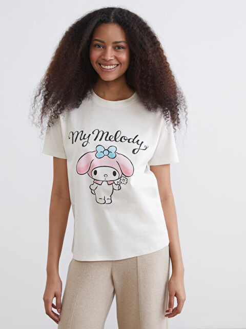 XSIDE Crew Neck Hello Kitty Printed Women's T-Shirt - S6BS96Z8-F0B