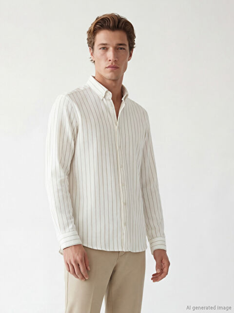 LCW Vision Man ECRU Shirt - S6BS99Z8-LFC