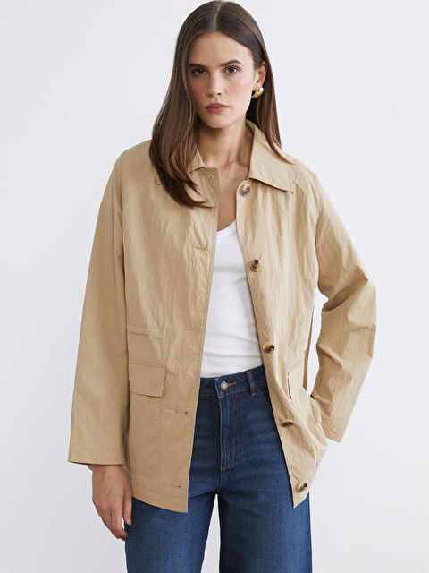 LCW Vision Gömlek Yaka Kadın Ceket - S6BT28Z8-YCB