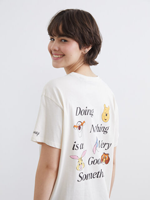 XSIDE T-shirt pour Femmes à Col Rond Imprimé Winnie l'ourson - S6BT41Z8-F0B