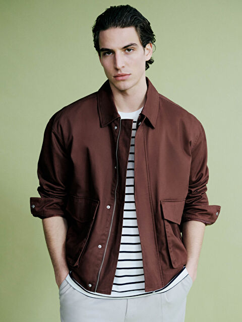 LCW Vision Rahat Kalıp Gömlek Yaka Erkek Mont - S6BT65Z8-E4L