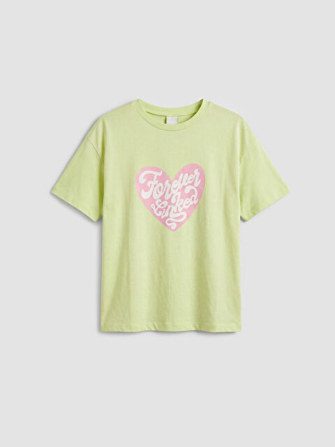 LCW Kids T-shirt à col rond imprimé pour fille - S6BU23Z4-FPQ