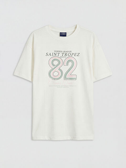 LCW Kids Girl ECRU T-Shirt - S6BU33Z4-FDU