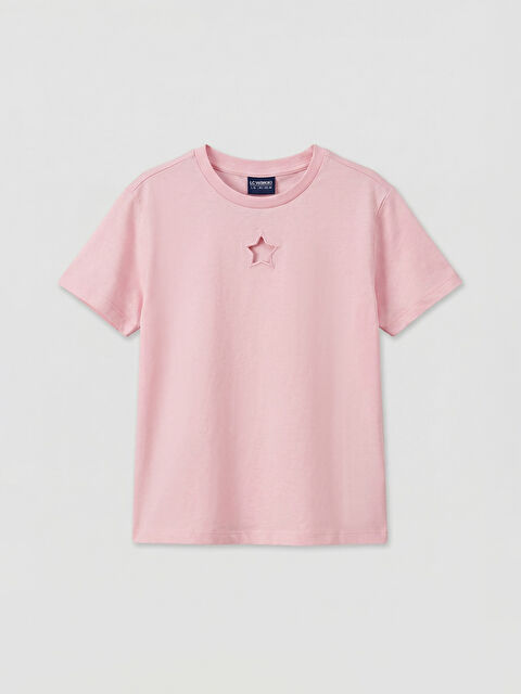 LCW Kids Crew Neck Girl's T-Shirt - S6BU35Z4-FWJ