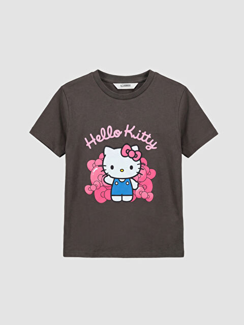 LCW Kids Crew Neck Hello Kitty Printed Girls' T-Shirt - S6BU41Z4-HJU