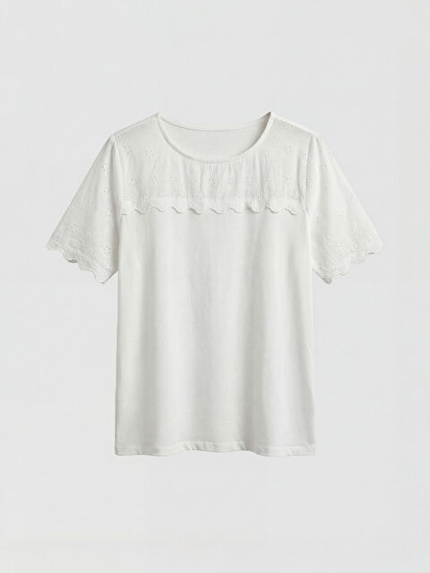 LCW EVERYDAY Женщины экрю Футболка - S6BU51Z8-R9J