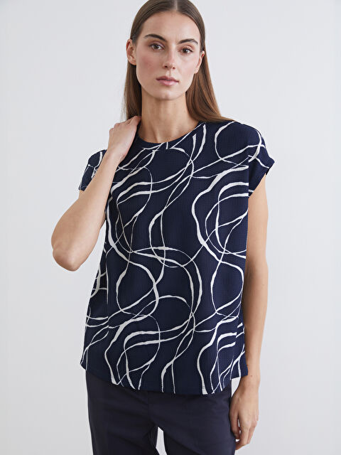 LCWAIKIKI Classic Woman NAVY T-Shirt - S6BU59Z8-LSJ