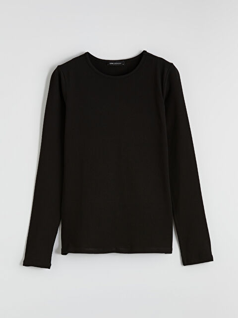 LCWAIKIKI Classic Bisiklet Yaka Kadın Tişört - S6BU64Z8-CVL