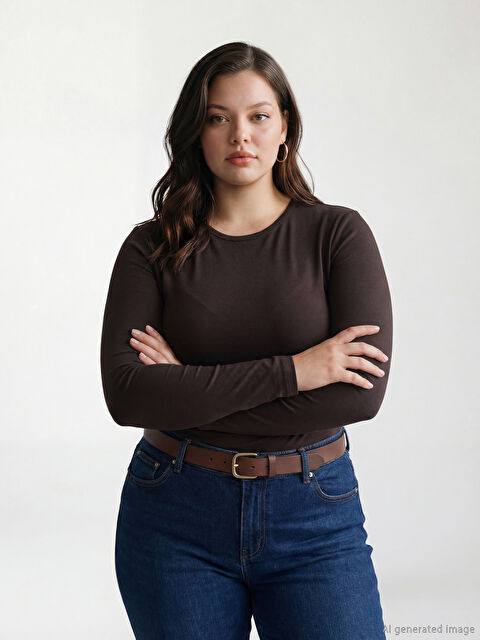 LCW EVERYDAY әйелдерге арналған дөңгелек жағалы футболка - S6BU64Z8-HMK