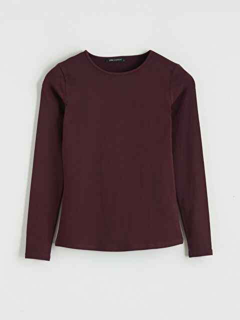 LCWAIKIKI Classic Bisiklet Yaka Uzun Kollu Kadın Penye Body - S6BU64Z8-HQT