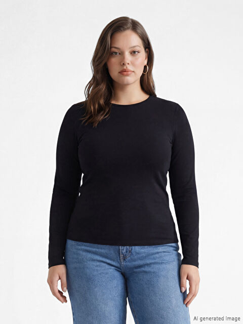 LCW EVERYDAY Bisiklet Yaka Kadın Tişört - S6BU64Z8-CVL