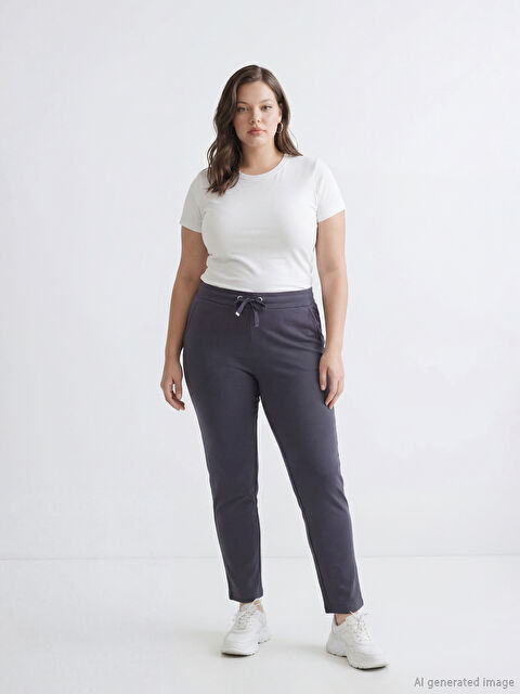 LCW EVERYDAY Beli Lastikli Soft Touch Kadın Eşofman Altı