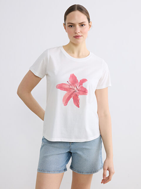 LCW EVERYDAY Жена Екрю Тениска - S6BU87Z8-R9J