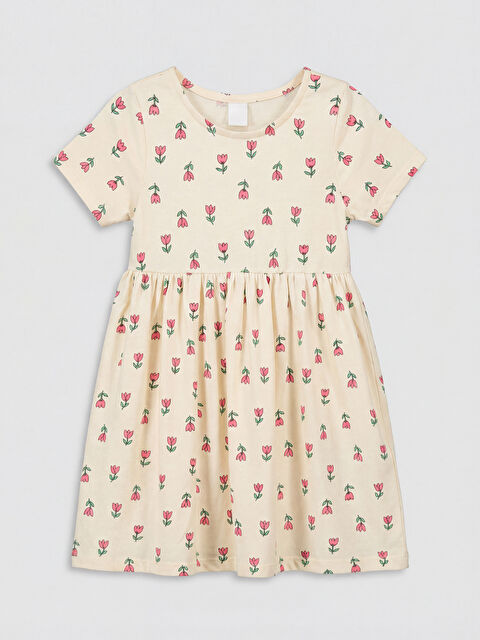 LCW Kids Girl ECRU Dress - S6BU96Z1-SWD
