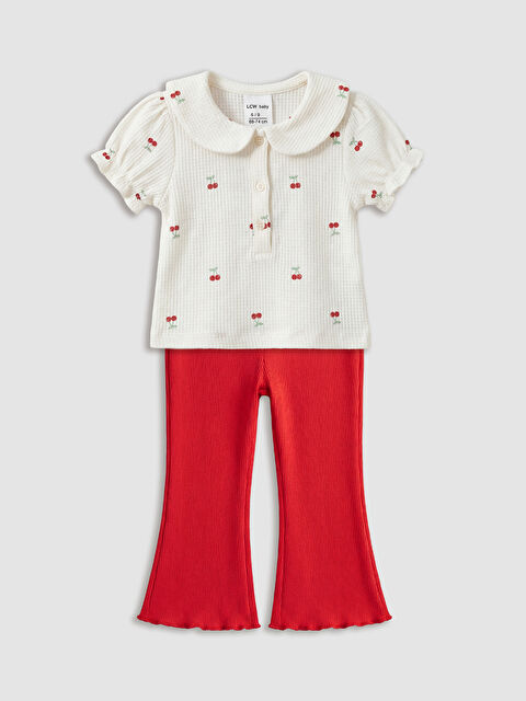 LCW baby Baby Girls' Flare Leggings and T-Shirt Set - S6BV22Z1-FDU