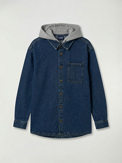 LCW Kids Boys' Denim Shirt with Hood - S6BV31Z4-507