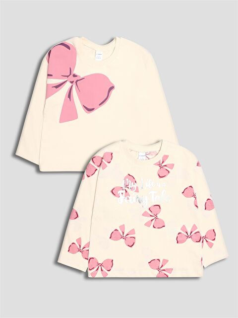 LCW baby Baby Girl BEIGE T-Shirt - S6BV58Z1-FF7