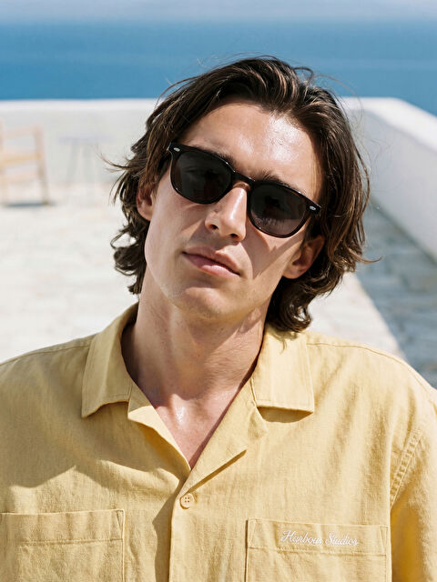 XSIDE Regular Fit Nakışlı Keten Karışımlı Erkek Gömlek