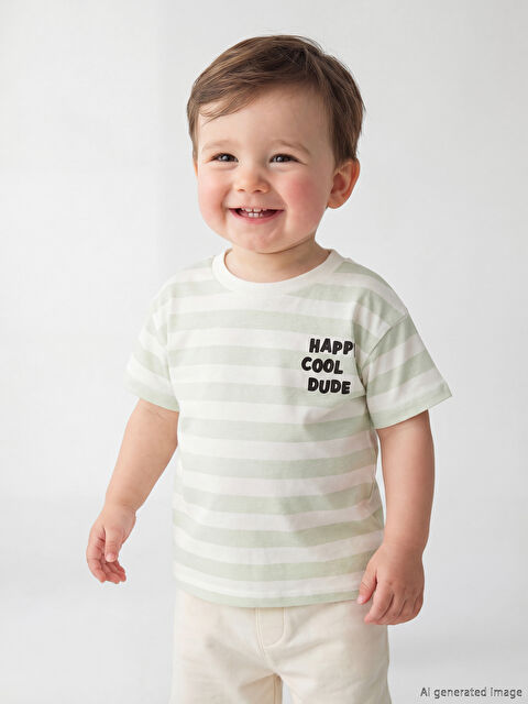 LCW baby Bisiklet Yaka Erkek Bebek Tişört