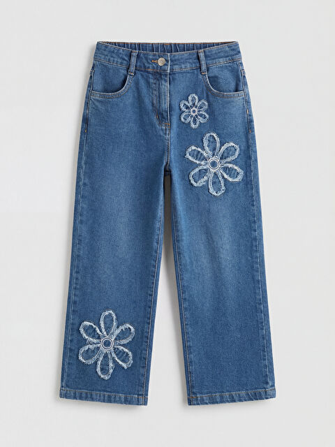 LCW Kids جينز بناتي مطرز بقصّة مستقيمة