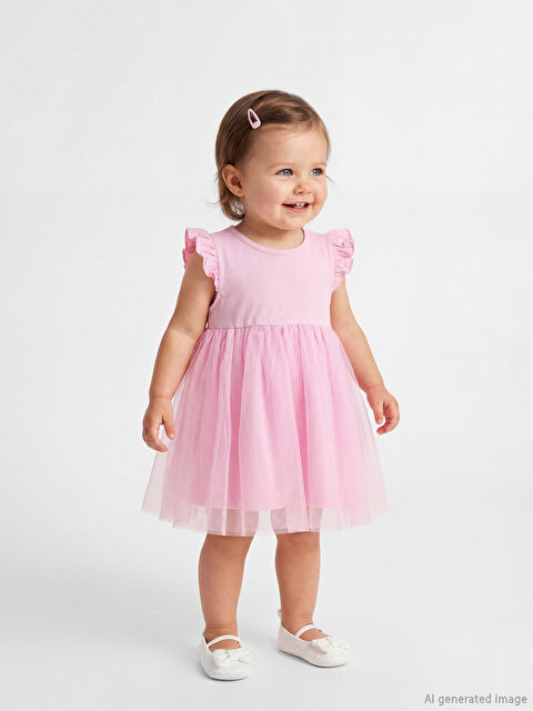 LCW baby Fırfır Detaylı Kız Bebek Tütü Elbise - S6CA01Z1-QY7